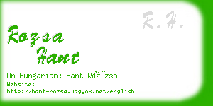 rozsa hant business card